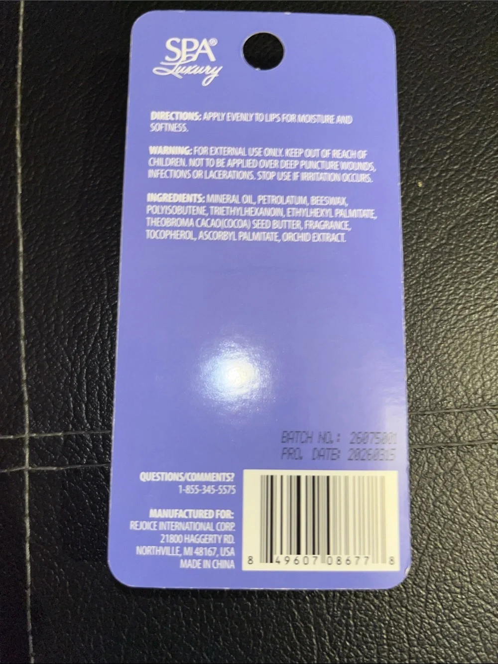 SPA Luxury Brazilian Orchid Mini Lip Butter - Blue & White (2 Pack)